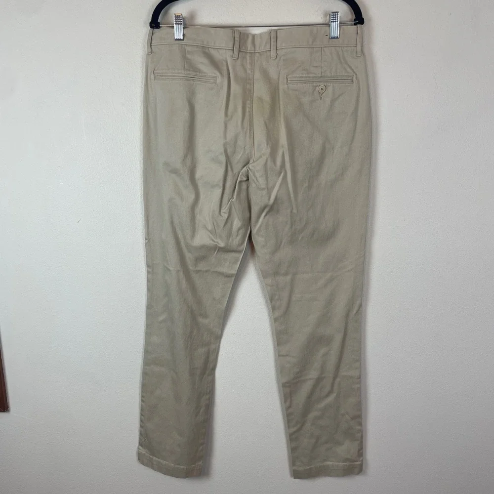 J. Crew Stretch Mens Chino Pants Size 33x32 Beige Casual Trousers‎ Pants E1540